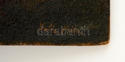 Balla jelzéssel: Kivágott fák. Olaj, farost, 51×78 cm