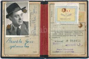 1961 Magyar Államvasutak, arcképes igazolvány közszolgálati alkalmazottak és családtagjaik részére