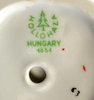 Hollóházi porcelán mókus, 2 db, kézzel festett, jelzett, hibátlan, m: 14 cm