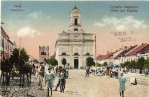 Poprád, Fő tér, piac "Nem, Nem, Soha!" / main square, market (EK)