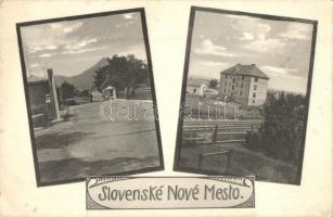 Újhely, Slovenské Nové Mesto; Rovnya híd, határállomás, vasúti épület, kiadja R. Mirvald / bridge, border station, railway buliding (EK)