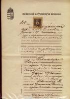 1902-1906 Születési a házasság anyakönyvi kivonat Galgócz 1906 és Miklósfalu 1902 évekből