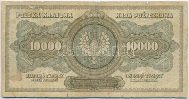 Lengyelország 1922. 10.000M T:III- ly., szakadás, ragasztónyom
Poland 1922. 10.000 Marek C:VG hole,...