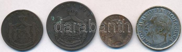 Románia 1867. 5b Cu "Heaton" + 10b Cu "Heaton" + 1900B 2b Cu + 1936. 100L Ni T:2...