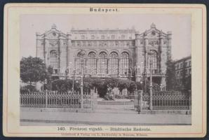 cca 1890 Budapest, Fővárosi vigadó, Lichtdruck und Verlag von L. Rachwalsky. Keményhátú fotó, hátoldalán ragasztónyomok 11x16 cm