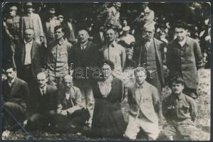 1919 Szekszárd, fehér terror; a Tolna megyei direktórium tagjai kivégzés előtt, 12×18 cm (saroktöréssel)