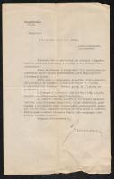 1943 Reményi-Schneller Lajos pénzügyminiszter aláírása kinevezési okmányon