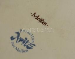 Meisseni porcelán falikép, jelzett, matricás, hibátlan, 16x20 cm