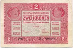 1917. 2K sorozatszám "7000" felett T:III ly., kis szakadás
Adamo K6