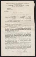 cca 1926 a Magyar Gyógyszerész Egyesület Numerus Clausus Bizottságának igazolásai Flóderer Jenő gyógyszerész részére, okmánybélyegekkel