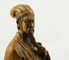 Távol-keleti réz figura, m: 24 cm