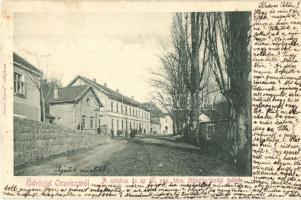 Oravica, Oravita; színház, állami vasúttársaság főtiszttartósági épülete, Gross Gyula kiadása / theater, railway company's building (EK)