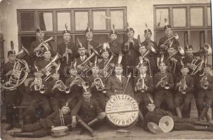 1928 Battonya, a battonyai levente zenekar, 'Szebb jövőt!', photo (Rb)