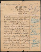 1912-1921 Budapesti Közúti Vaspálya Társaság / Budapesti Egyesített Városi Vasutak - 4 db ellenőri jelentés