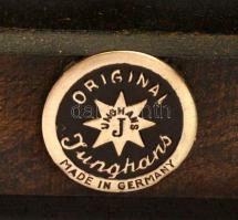 Junghans feles ütős,  ingás, asztali- / kandalló-óra hibátlan szerkezettel, szép hanggal, felhúzó ku...