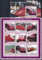 Thalys trains minisheet + block, Thalys vonatok kisív + blokk