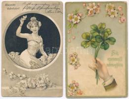 37 db RÉGI motívumlap, sok lithoval, vegyes minőség / 37 pre-1945 motive cards, many lithos, mixed q...