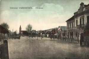 Varannó, Vranov nad Toplou; Fő utca, kiadja Spira Ábrahám / main street