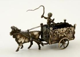 Ezüst(Ag) ökörfogat, jelzett, 7x10x3,5 cm, nettó: 74,4 g