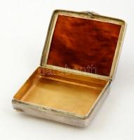 Ezüst(Ag) gyógyszertartó, berakással, jelzett, 4x3x1 cm, bruttó: 21,1 g