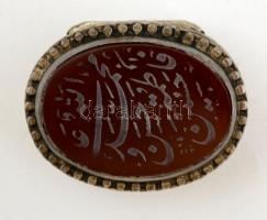 Ezüst(Ag) gyógyszertartó, berakással, jelzett, 4x3x1,5 cm, bruttó: 20,9 g