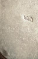 Ezüst(Ag) gyógyszertartó, berakással, jelzett, 4x3x1,5 cm, bruttó: 20,9 g