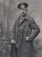 cca 1918-1936 3 db feliratozott fotólap, közte katonai, 8,5x13,5 cm