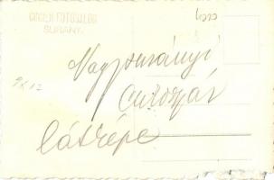 Nagysurány, Surany; Cukorgyár látképe, vagonok, sínek / sugar factory, wagons, railways, Cinner Foto...