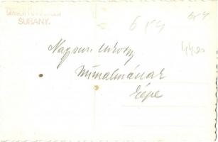 Nagysurány, Surany; Cukorgyár, műmalom, vagonok, sínek / sugar factory, mill, wagons, railways, Cinn...