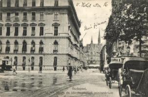 Budapest V. Hold utca, Magyar királyi vallás és közoktatásügyi minisztérium, villamos
