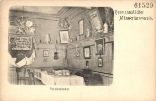 Nagyszeben, Hermannstadt, Sibiu; Männerturnverein, Vereinszimmer / tornaegylet klubszobája, belső / sport club house, interior