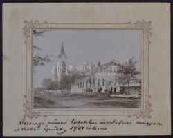 1901 (?)  Jerszeg, Érszeg. Római katolikus uradalmi magyar iskola. Fotó díszes kartonon, feliratozva...