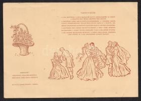 1959 Balatonfüred, meghívó és program a füredi Anna-bálra, 15.5×22 cm