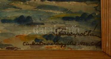 Jeney Zoltán (1899-?):Cinkotai ... Akvarell, papír, jelzett, üvegezett keretben, sérült, 16×22cm