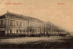 Ipolyság, Sahy; Városháza, kiadja Neumann Jakab / town hall (fa)