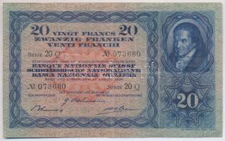 Svájc 1946. 20Fr T:III
Switzerland 1946. 20 Francs C:F