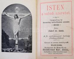 cca 1920-1940 Szentáldozási emlék, Imakönyv, vallási témájú nyomtatványok