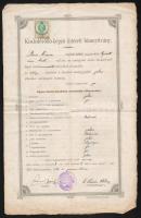 1870-1900 12 db-os vegyes okmány tétel