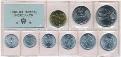 1978. 2f-10Ft 10db klf, érmés forgalmi sor fóliatokban T:1 Adamo FO11