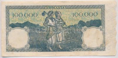 Románia 1946. 100.000L T:III
Romania 1946. 100.000 Lei C:F
Krause 58.a