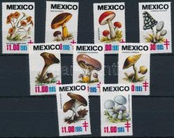Mexikó 1985 Tuberkulózis adománybélyegek Gombák kisívből kitépett bélyegek(49 db)