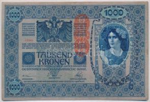 1919. (1902) 1000K függőleges "DEUTSCHÖSTERREICH" felülbélyegzésel, mindkét oldal német T:...