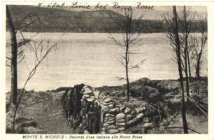 Monte San Michele, Seconda linea italiana alle Rocce Rosse / WWI Italian military