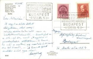 Budapest I. Királyi palota, étkező, belső, 'VI. Congres International Technique et Chimique des...