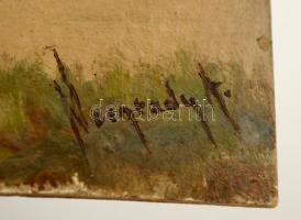 Neogrády jelzéssel: Tanya. Olaj, karton, 13×18 cm