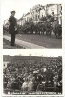 1940 Kolozsvár, Cluj; Bevonulás, Horthy Miklós, népviselet / entry of the Hungarian troops, folklore (non PC)