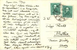 1934 Sopron, Bolondballagás, studentika, photo