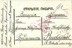 1916 Kézzel rajzolt művészlap orosz hadifogoly táborból, Krasnoyarsk-ból / WWI K.u.K. hand-drawn art...
