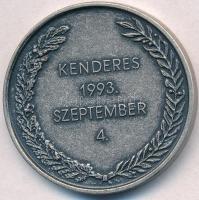 Berán Lajos (1882-1943) 1993. "Kenderes 1993. szeptember 4." ezüstözött fém emlékérem T:2