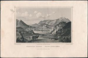cca 1840 Ludwig Rohbock (1820-1883): Rózsahegy városa acélmetszet / Rozumberok steel-engraving page size: 16x26 cm